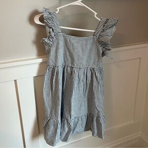 SALE! Cat & Jack Navy & White Stripe Sundress. Adorable!! Size: L (10/12).